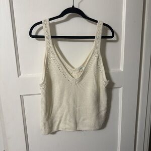 Abercrombie & Fitch Ivory Knit Tank Top